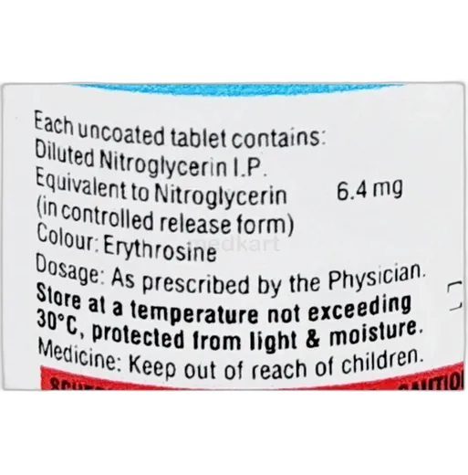 gtn sorbitrate cr 6.4mg tablet 30's